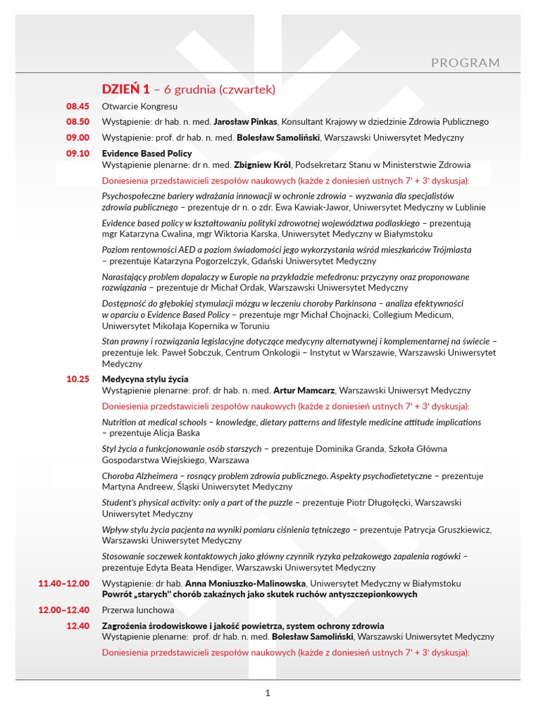 Program KZP 2018 v21x | PDF