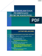 Hukum Islam Dan Pembinaan Nasional
