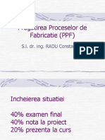 Pregatirea Proceselor de Fabricatie