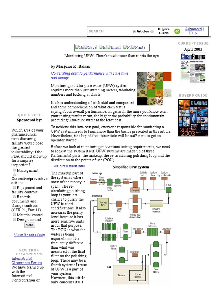 CleanRooms - Contamination Control Technology | PDF | Total Organic ...