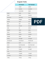 Base Form Past Simple Past Participle