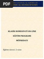 Homeopati Elearning Mufredat