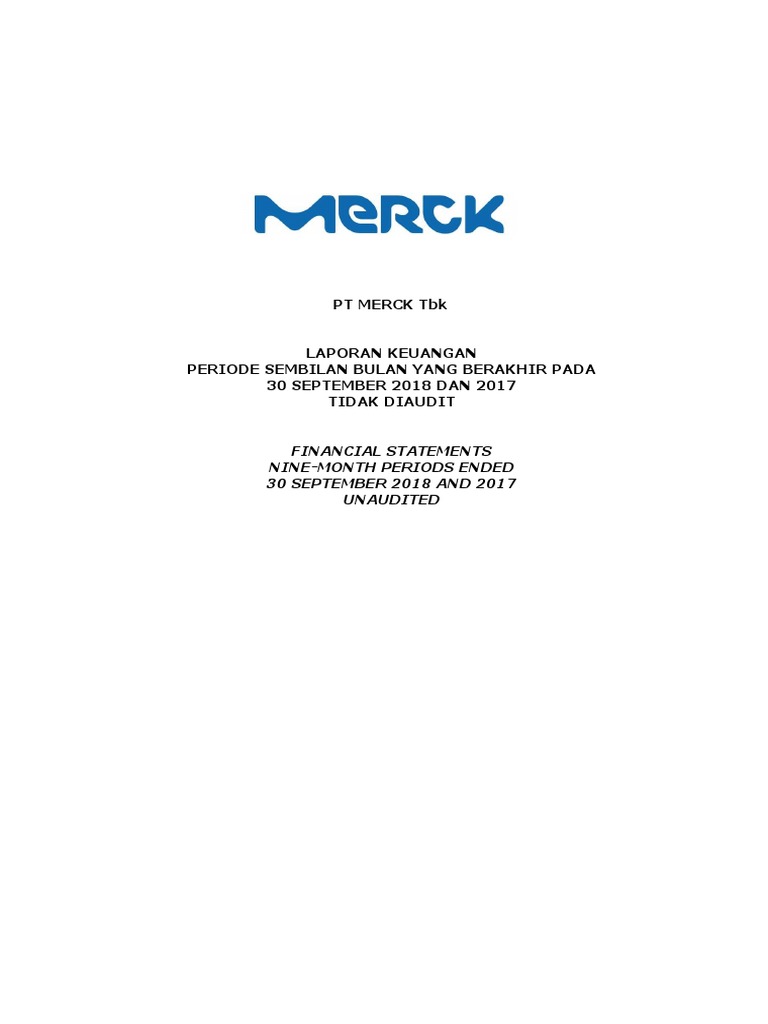PT Merck TBK: Financial Statements Nine-Month Periods Ended 30 ...