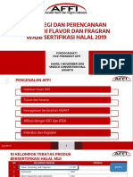 Strategi Dan Perencanaan Industri Flavor Dan Fragranwajib Sertifikasi Halal 2019