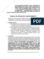 Manual de Operación y Mantenimiento Vía Urbana.