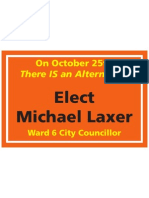 Elect Michael Laxer: On October 25th