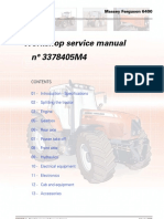 Workshop Service Manual N° 3378405M4: Massey Ferguson 6400