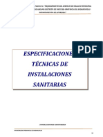 Espec. Tecnicas de Inst. Sanitaria-Huninquiri