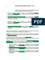 Constitución Sociedad Anónima Cerrada