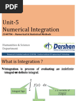 Unit-5 Numerical Integration: Humanities & Science Department