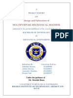 Multipurpose Mechanical Machine Project Report