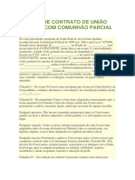 MODELO DE CONTRATO DE UNIÃO ESTÁVEL COM COMUNHÃO PARCIAL DE BENS.docx
