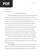 Dispositional Code of Ethics Essay Portfolio II