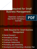 Skills Required for Small Business Management