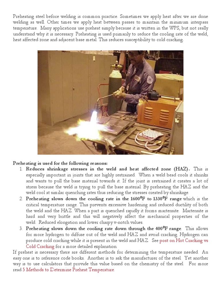 Why Is Preheating Necessary PDF Welding Construction