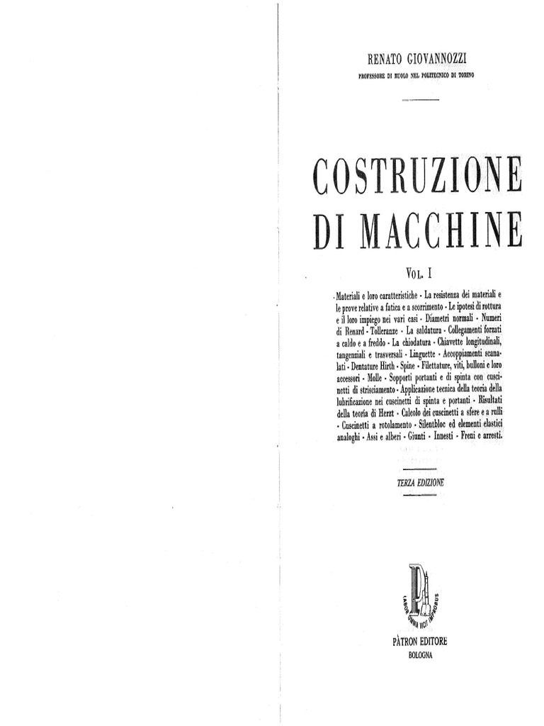 Giovannozzi costruzione di macchine pdf