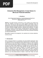 Enterprise Risk Management: A Case Study of A Moroccan Financial Institution