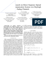 Simulation Research On Direct Sequence Spread Spectrum Communication System Over Rayleigh Fading Channels