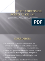 Velocidad de Corrosion Acero Al CR - Ni