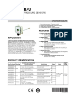 P7650A/B/U: Differential Pressure Sensors