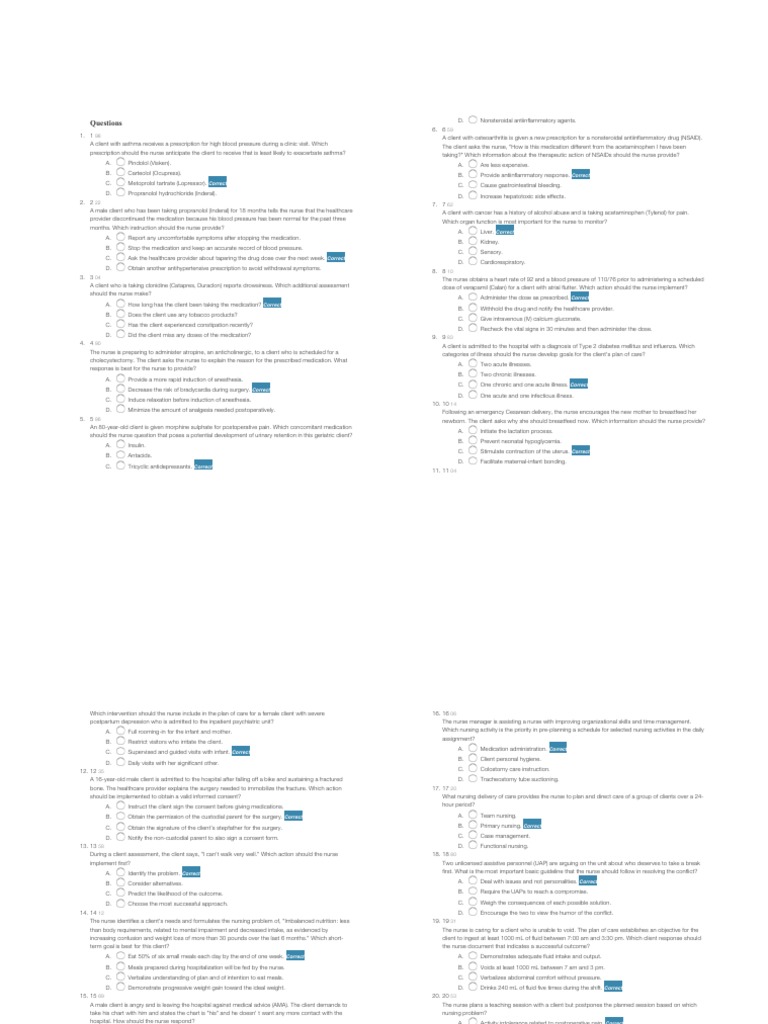 Comprehensive Exam Sample Tests Nonsteroidal Anti Inflammatory Drug Childbirth