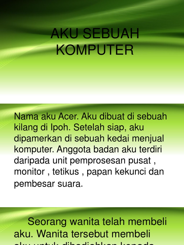 Aku Sebuah Komputer | PDF