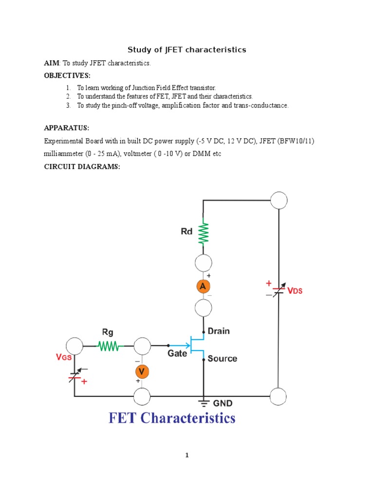 Bfw10 fet characteristics