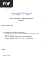 Lecture 10: Field-Oriented Control: ELEC-E8405 Electric Drives (5 ECTS)