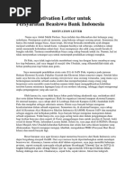 Motivasi Letter Motivation Letter 