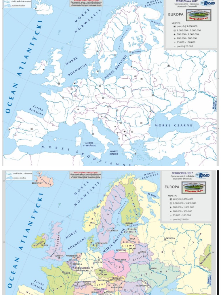 Mapa Konturowa Europy Do Wydruku Pdf