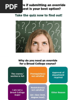 Override Quiz