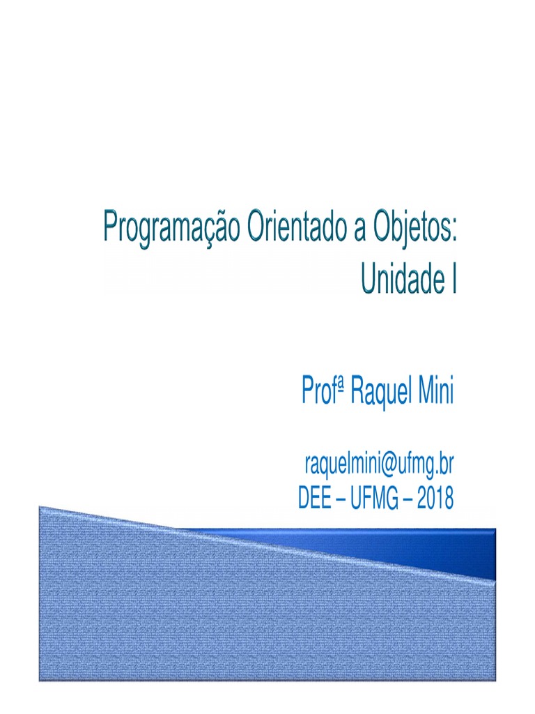 Programação Orientada A Objetos | PDF | Classe (programação de ...
