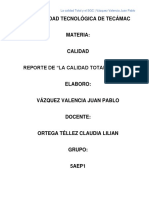 Reporte de Calidad Total y El SGC en Empresas Mexicanas