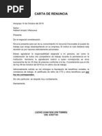 Ejemplo Modelo Carta Preaviso