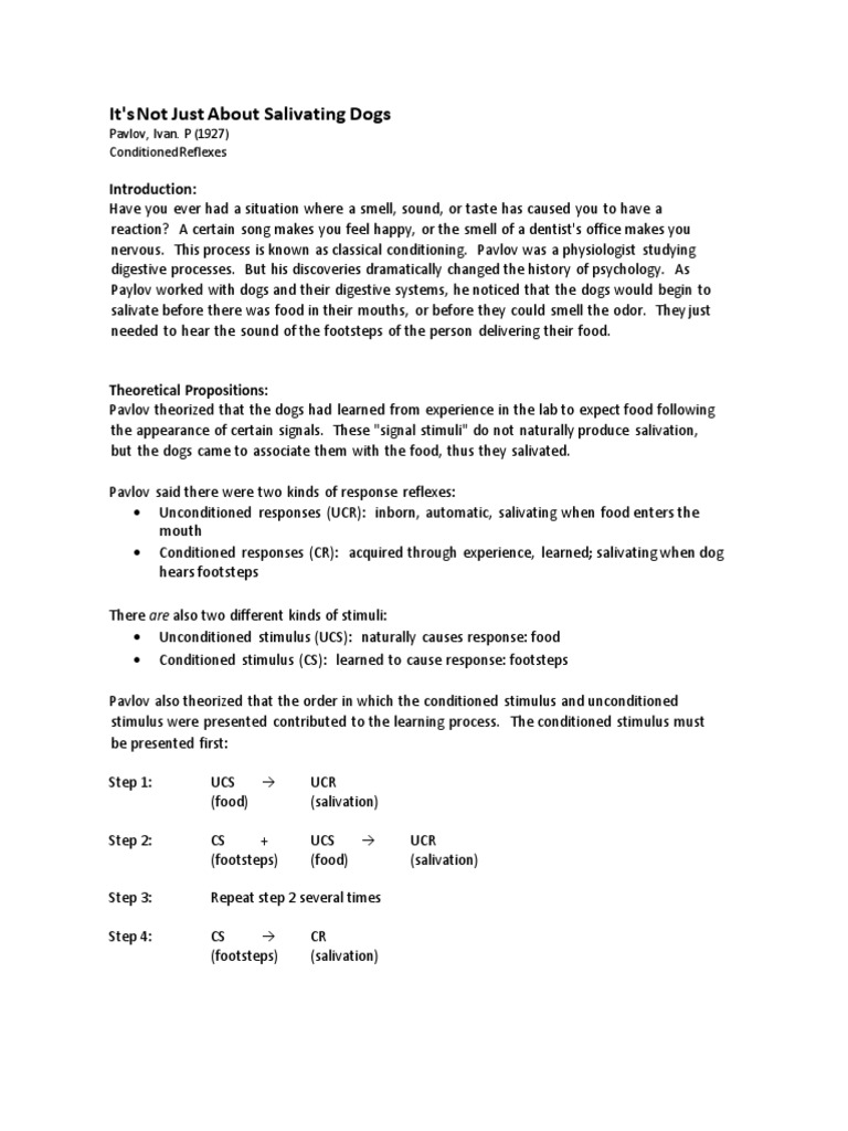 Its Not Just About Salivating Dogs Download Free PDF Classical