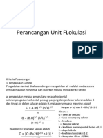 Perancangan Unit Flokulasi