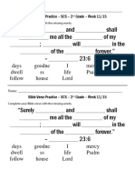 Bible Verse Practice - Psalm 23 - 8