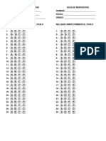 Hoja de Respuestas Pruebas Tipo Icfes