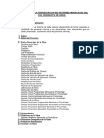 Plantilla - Informe Mensual Del Residente de Obra