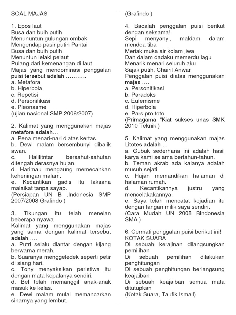 Soal Majas