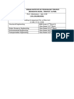 Invigilation Schedule