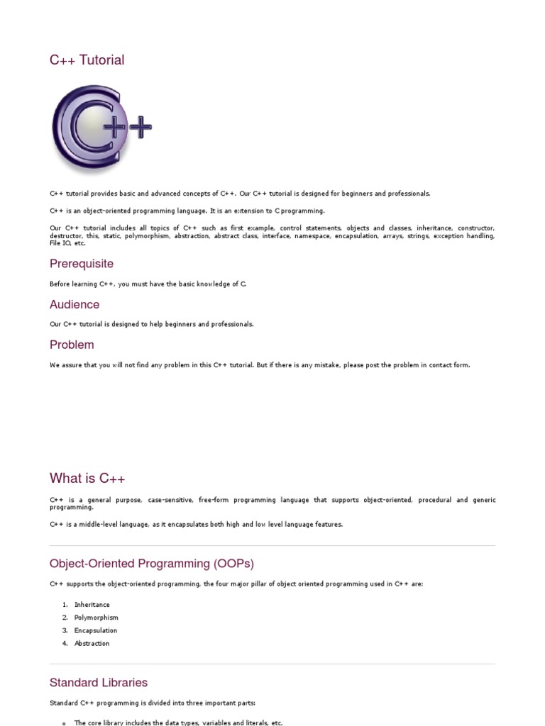 C++ Tutorial (1) - 1 | PDF | C++ | Subroutine