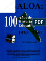 A 100 Años de La Educacion en Sinaloa