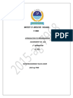 UoA Faisalabad Programming Assignments CS303