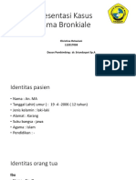 Presentasi Kasus Asma Bronkiale: Christine Octaviani 112017038 Dosen Pembimbing: Dr. Sriandayani Sp.A