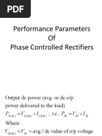 Performance Parameters of Phase Controlled Rectifiers