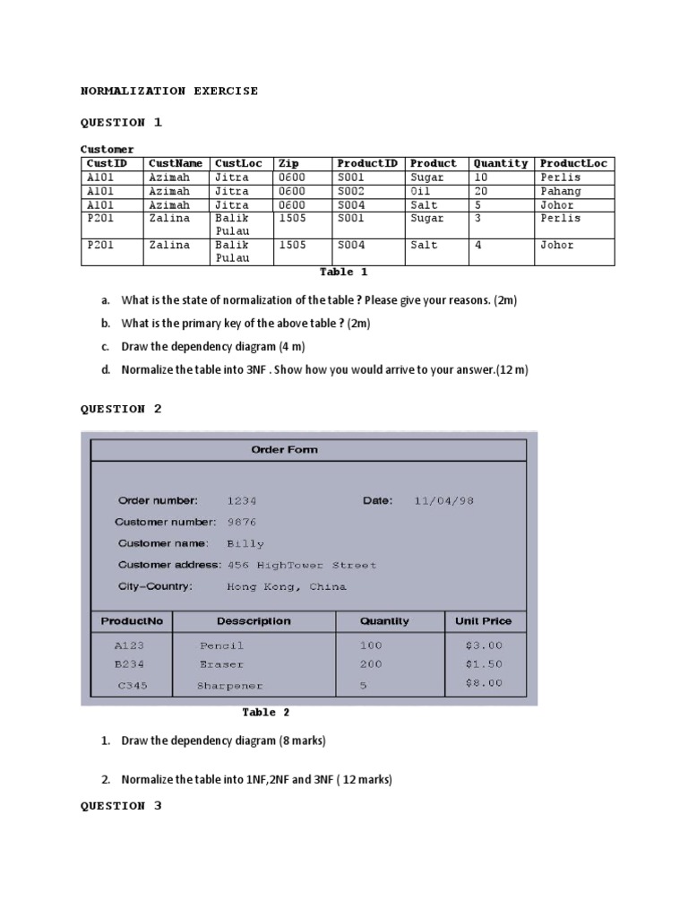 Normalization Exercise | PDF | Pet | Animals And Humans