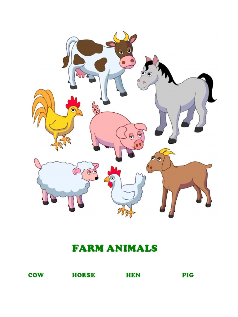 Farm Animals and Basic Shapes | PDF