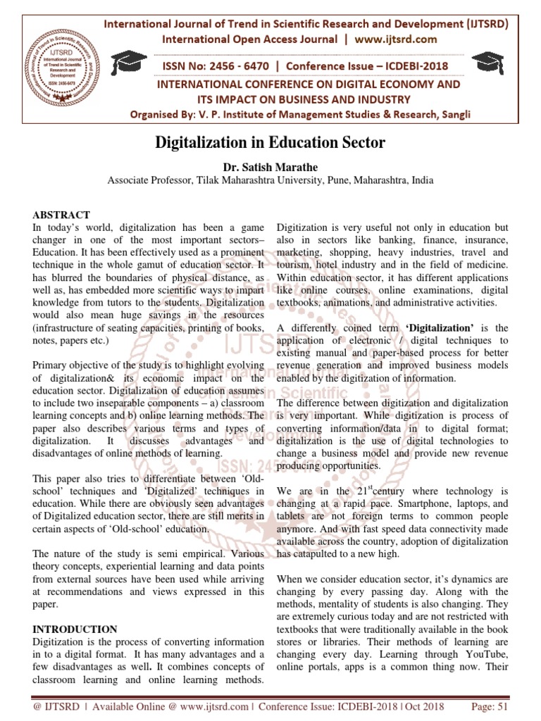 Digitalization's Impact on Education | PDF | Educational Technology ...