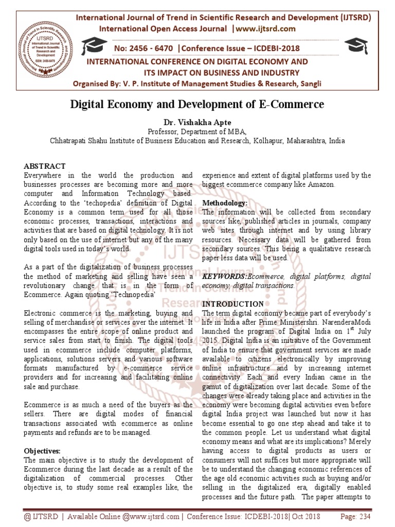 Digital Economy and E-Commerce Trends | PDF | E Commerce | Sales